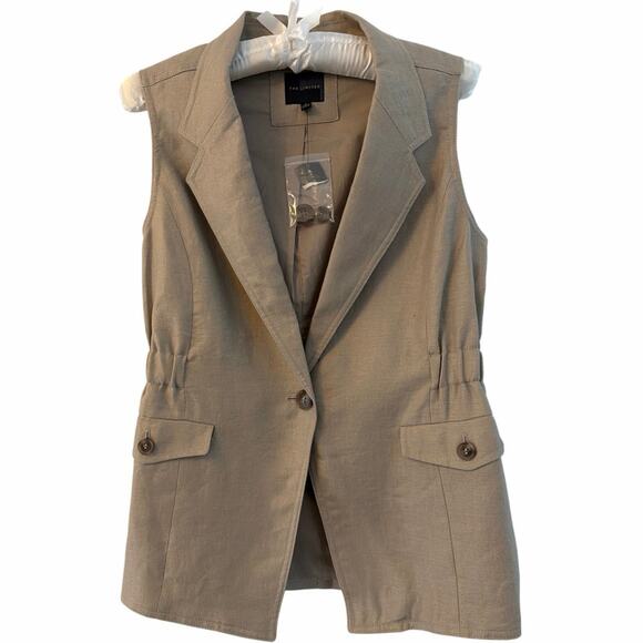 The Limited Linen Vest shell 100% linen lining: 100% cotton sz - Picture 3 of 8